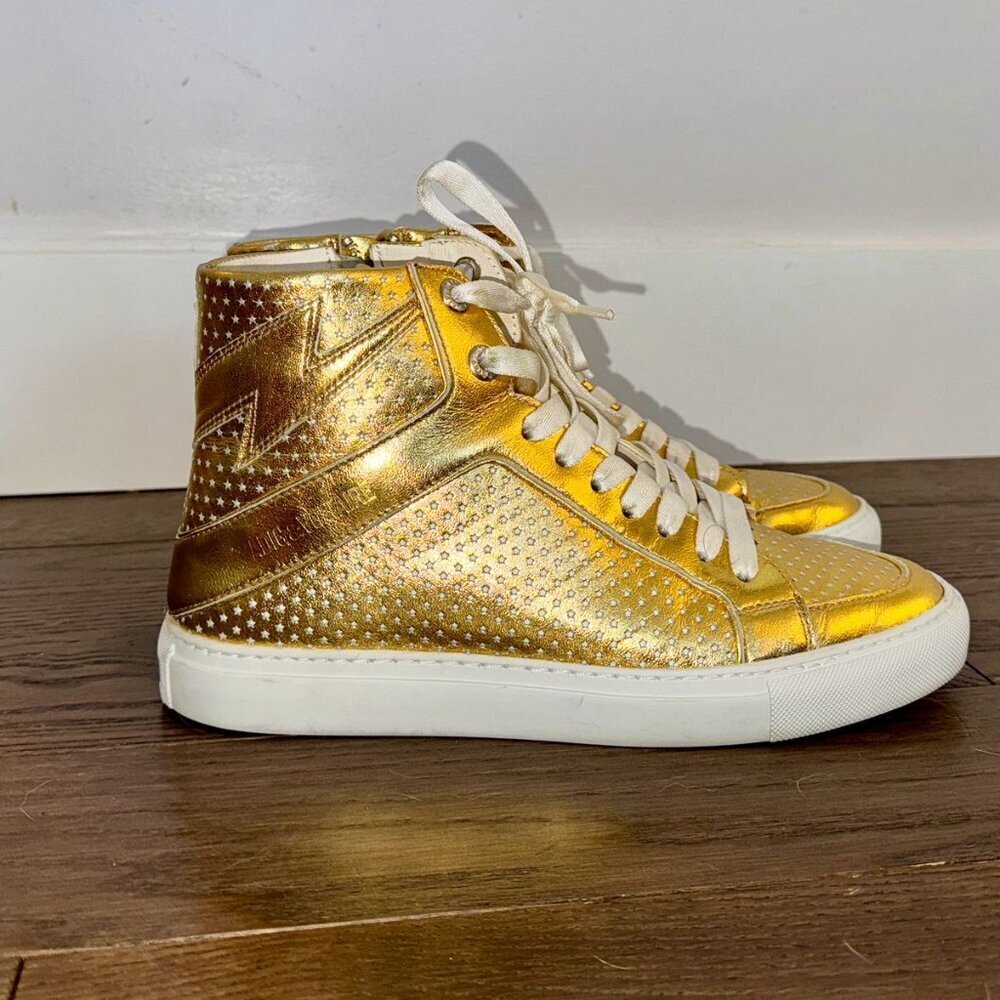 Zadig&Voltaire - High Flash Vintage Metal Sneakers - Picture 8 of 8